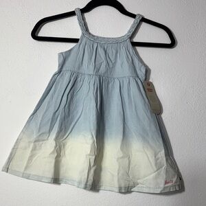 Levi's Light Blue and Cream Kids Dress SIZE 3/4 YRS